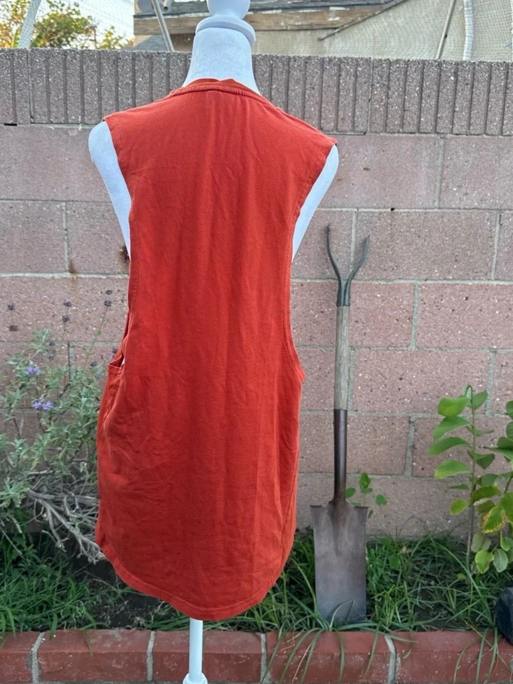 Gymshark Women's Burnt Orange Sleeveless Muscle Tank
